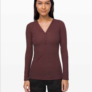 Lululemon Close Call Henley Long Sleeve